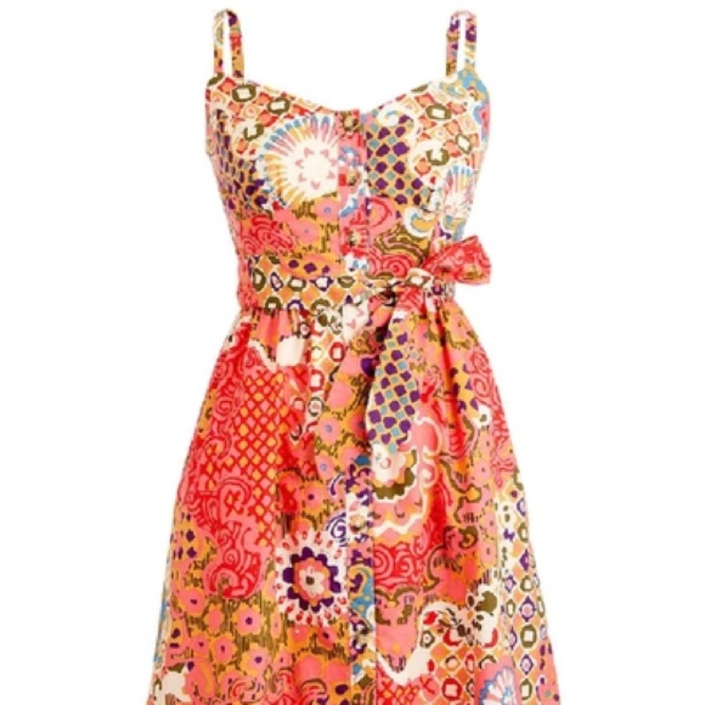 J Crew cotton floral strappy dress, size 8.